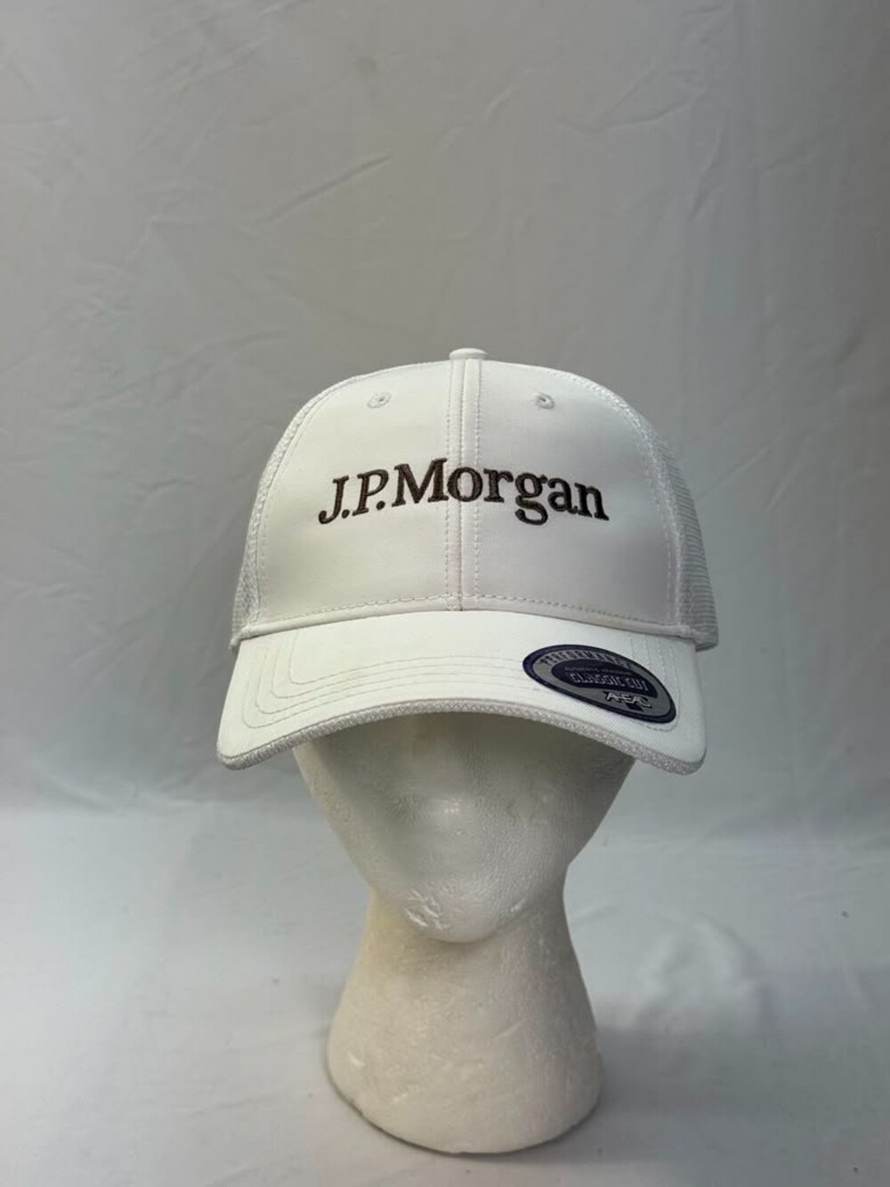 J.P. Morgan white Embroidered Baseball Cap